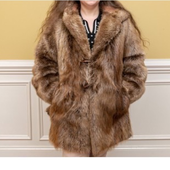 VINTAGE REVILLON BLONDE BEAVER FUR HOODED COAT - Picture 12 of 12